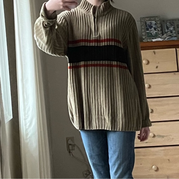 Soft Knitted Quarter Zip Sweater: - Picture 3 of 7